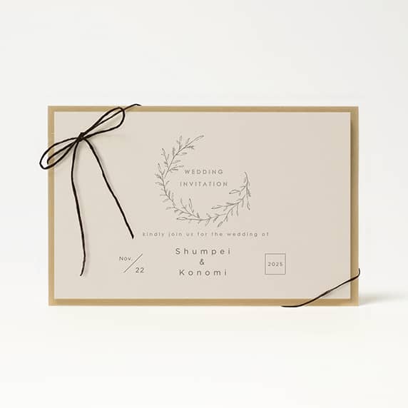 招待状手作りの新しいカタチ「fitau」｜ナチュラルオリーブ_ダスティ
