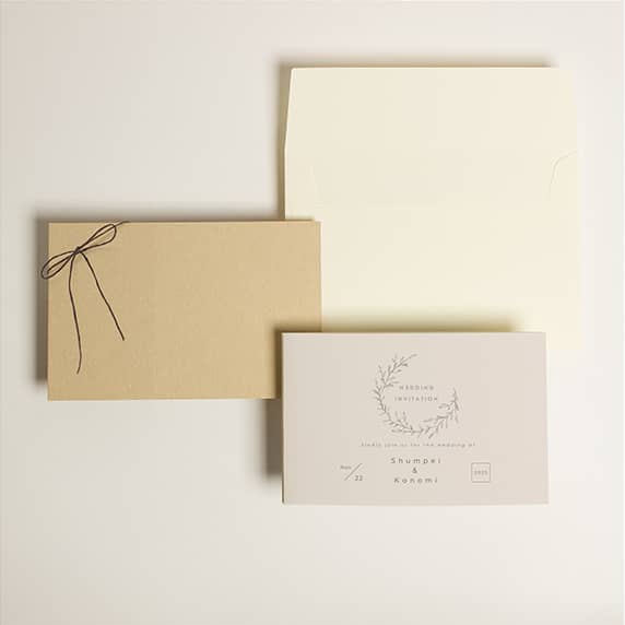 招待状手作りの新しいカタチ「fitau」｜ナチュラルオリーブ_ダスティ