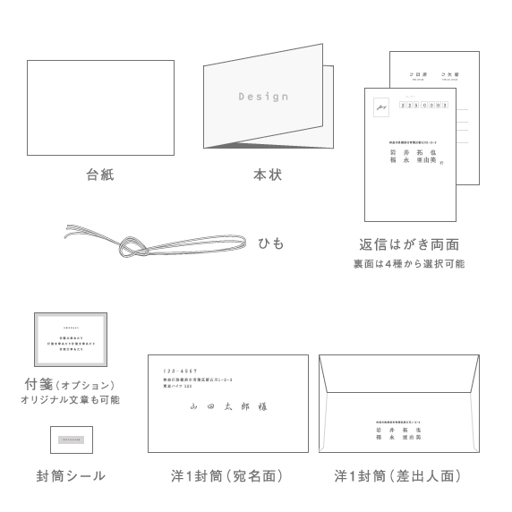 招待状手作りの新しいカタチ「fitau」｜ナチュラルオリーブ_ダスティ