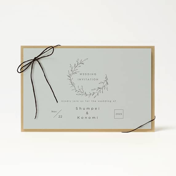 招待状手作りの新しいカタチ「fitau」｜ナチュラルオリーブ_ブルー
