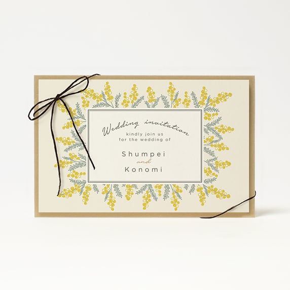 招待状手作りの新しいカタチ「fitau」｜ナチュラルミモザ アイボリー