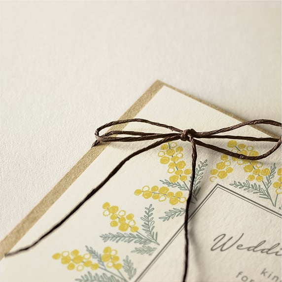 招待状手作りの新しいカタチ「fitau」｜ナチュラルミモザ アイボリー