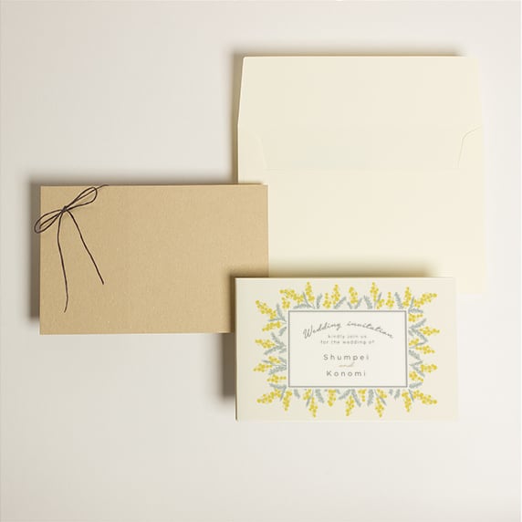 招待状手作りの新しいカタチ「fitau」｜ナチュラルミモザ アイボリー