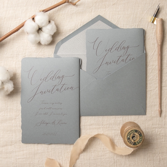招待状 silver gray：招待状 | 歌の音 wedding design