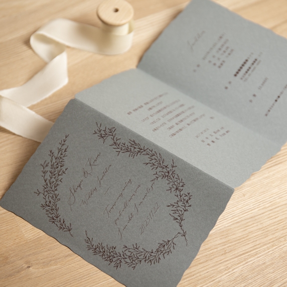 招待状手作りの新しいカタチ「fitau」｜セドゥ グラス_グレー[GG]招待状