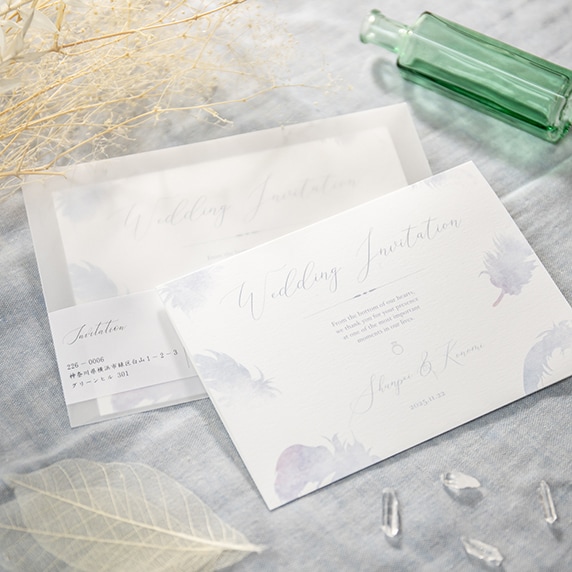 招待状【Blueish bouquet】印刷込み｜ご注文は20部より｜結婚式