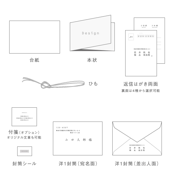 招待状手作りの新しいカタチ「fitau」｜リースブラック[SB]招待状