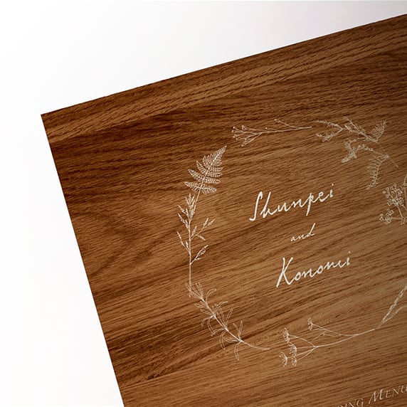 席次表手作りの新しいカタチ「fitau」｜モクメ マホガニー[ZAR]席次表