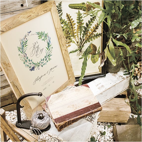 ウェルカムボード手作りの新しいカタチ「fitau」｜【A3】グリーン