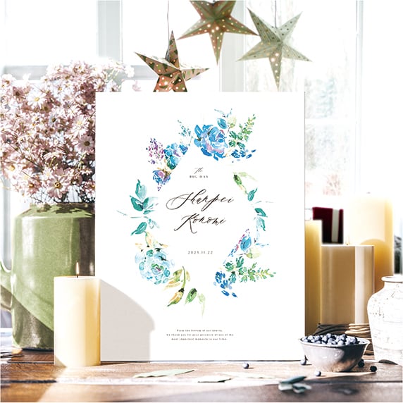 ウェルカムボード手作りの新しいカタチ「fitau」｜【F6】ブルー  