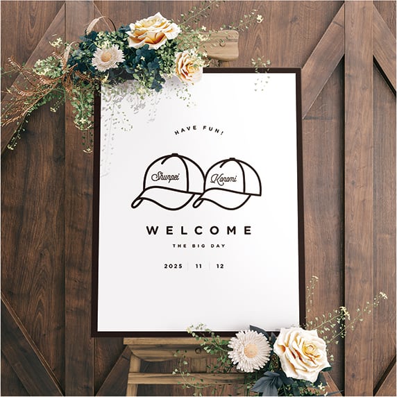 ウェルカムボード手作りの新しいカタチ「fitau」｜【F12】キャップ