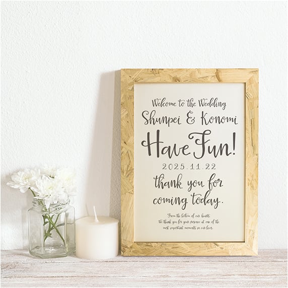 ゆりな(ウェルカムボード) ウェルカムボード手作りの新しいカタチ「fitau」｜【A3】バードA FB