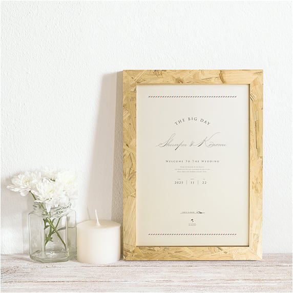 ウェルカムボード手作りの新しいカタチ「fitau」｜【A3】エアメール FI