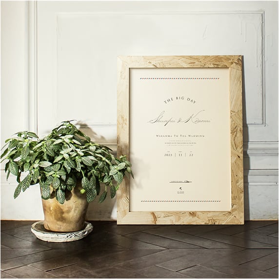 ウェルカムボード手作りの新しいカタチ「fitau」｜【A3】エアメール FI