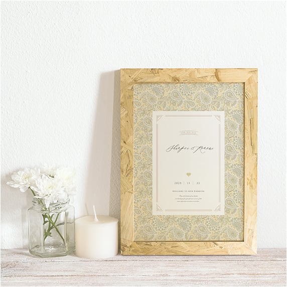 カラフルなウェルカムボード ウェルカムボード手作りの新しいカタチ「fitau」｜【A3】ペイズリー